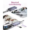 ICY BOX IB-DK4062-CPD laidinis USB 3.2 Gen 1 (3.1 Gen 1) Type-C antracito spalvos