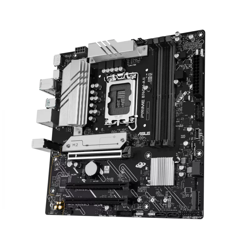 Motininė plokštė ASUS PRIME B760M-A II-CSM — Intel B760, LGA1700, microATX, DDR5, iki 256 GB, M.2/PCIe 4.0/SATA III, 2,5Gb Ethernet