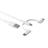 dbramante1928 re-charge - 3in1 kabelis – USB A į USB-A, C ir Lightning, baltas