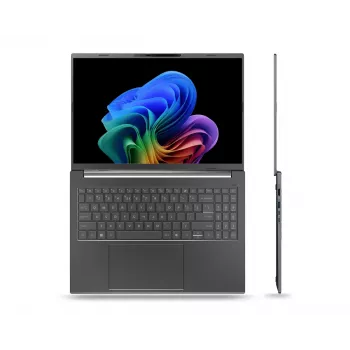 Nešiojamas kompiuteris Acer Aspire 16 AI A16-61M-R473 — 16 colių WUXGA+ ekranas, AMD Ryzen AI 5 330 3,4 GHz, 16 GB LPDDR5x, 512 GB SSD, Windows 11 Home, pilka