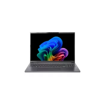 Nešiojamas kompiuteris Acer Aspire 16 AI A16-61M-R473 — 16 colių WUXGA+ ekranas, AMD Ryzen AI 5 330 3,4 GHz, 16 GB LPDDR5x, 512 GB SSD, Windows 11 Home, pilka
