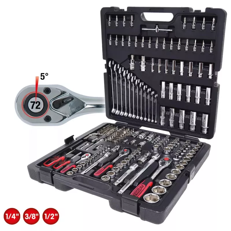 Lizdų rinkinys KS Tools 918.0216 216 galvučių colinis 11,6 kg