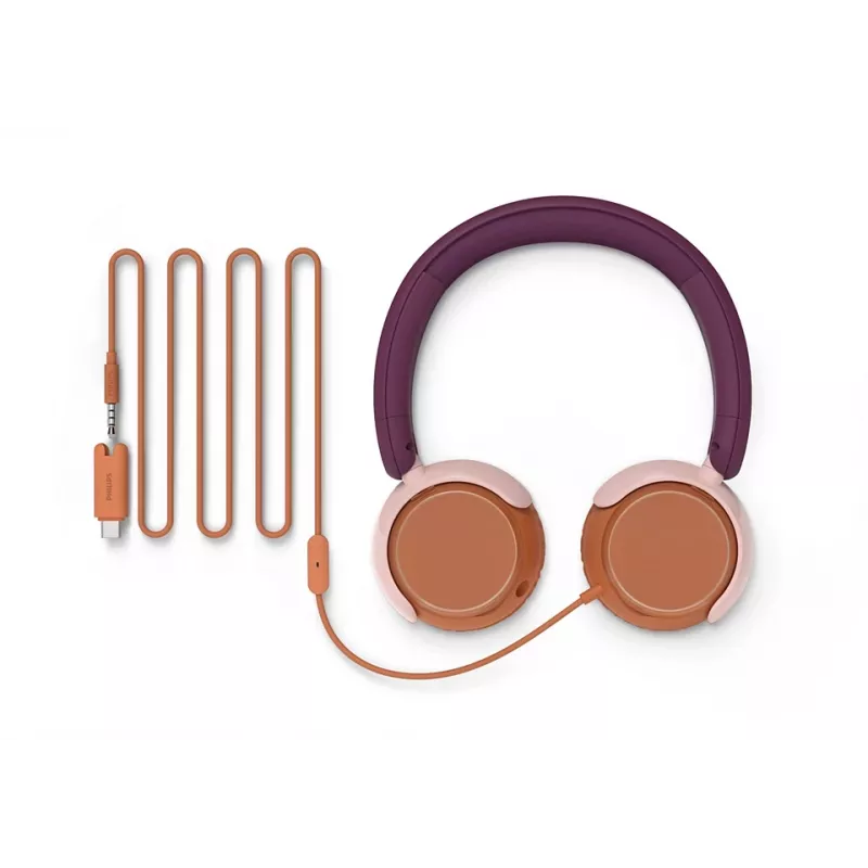 Philips 2000 serijos TAK2000MP/00 ausinės / laisvų rankų įranga Laidinės Ant galvos Skambučiai / Muzika USB-C Oranžinė, Violetinė, Rožinė