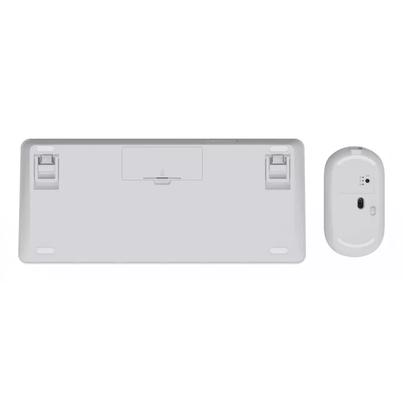 Klaviatūros ir pelės rinkinys TRUST Lyra Mini Wireless QWERTZ (RF + Bluetooth) baltas, vokiškas išdėstymas
