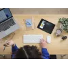Klaviatūros ir pelės rinkinys TRUST Lyra Mini Wireless QWERTZ (RF + Bluetooth) baltas, vokiškas išdėstymas