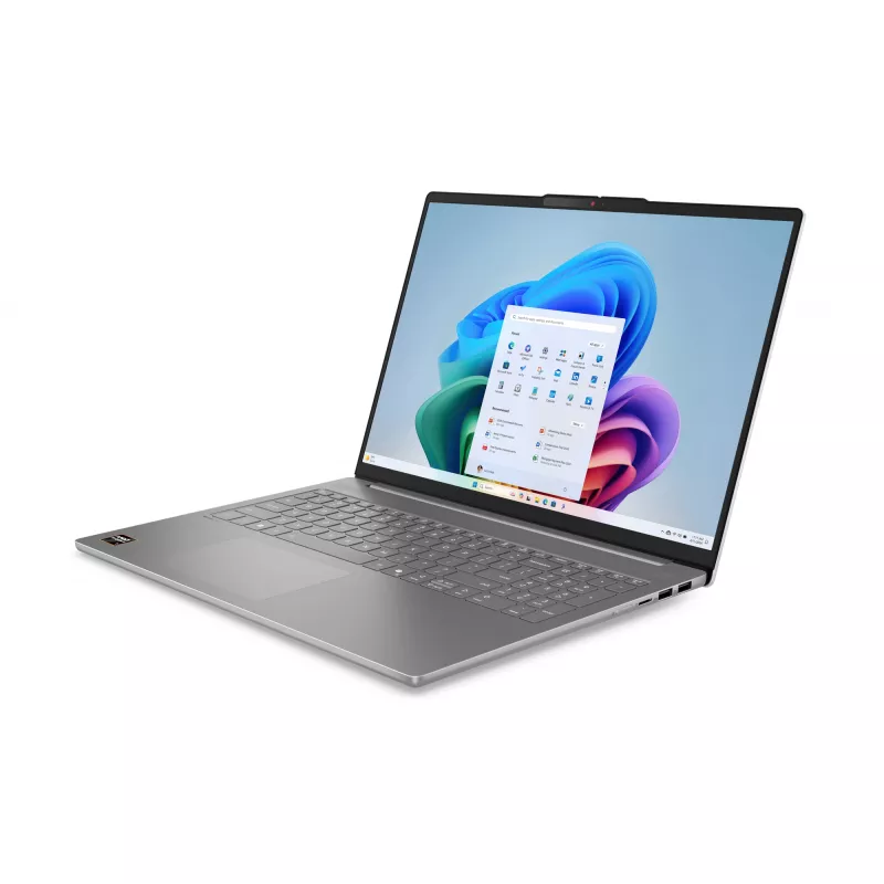 Lenovo IdeaPad plonas 5 16AKP10 Copilot+ PC nešiojamasis kompiuteris su AMD Ryzen™ AI 7 350 procesoriumi 40,6 cm (16 colių) 2.8K 32 GB DDR5-SDRAM 1 TB SSD „Wi-Fi 7“ (802.11be) „Windows 11 Home“ German Pilka
