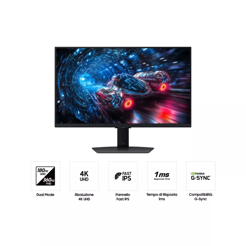 Samsung G70F kompiuterio monitorius 68,6 cm (27 colių) 3840 x 2160 pikselių 4K Ultra HD LCD juodas