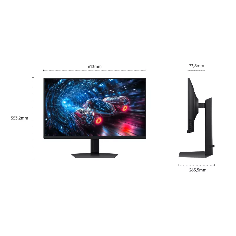 Samsung G70F kompiuterio monitorius 68,6 cm (27 colių) 3840 x 2160 pikselių 4K Ultra HD LCD juodas