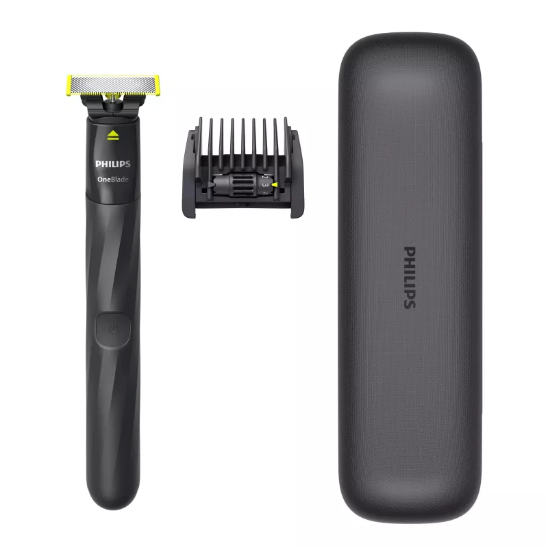 Barzdaskutė Philips Norelco OneBlade QP1424/65 elektrinė barzdaskutė Juoda Pilka