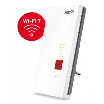 Tinklo kartotuvas FRITZ Repeater 2700 Dviejų dažnių juostų 125 Mbit/s Baltas