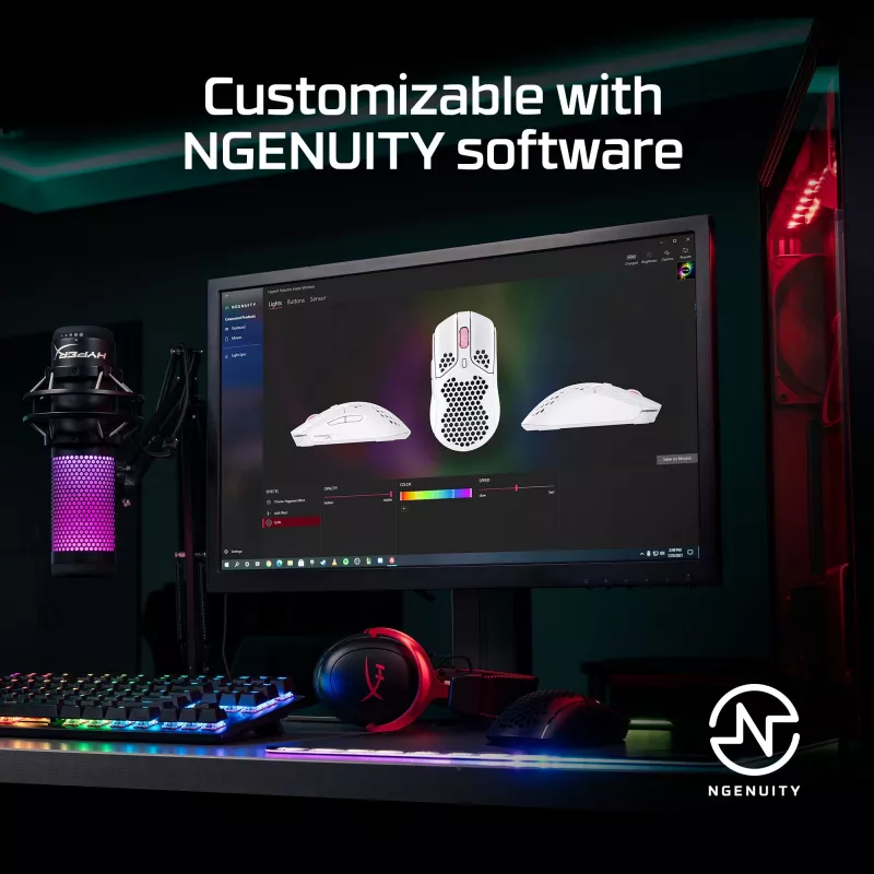 HyperX Pulsefire Haste – belaidis žaidimų pelė (balta)