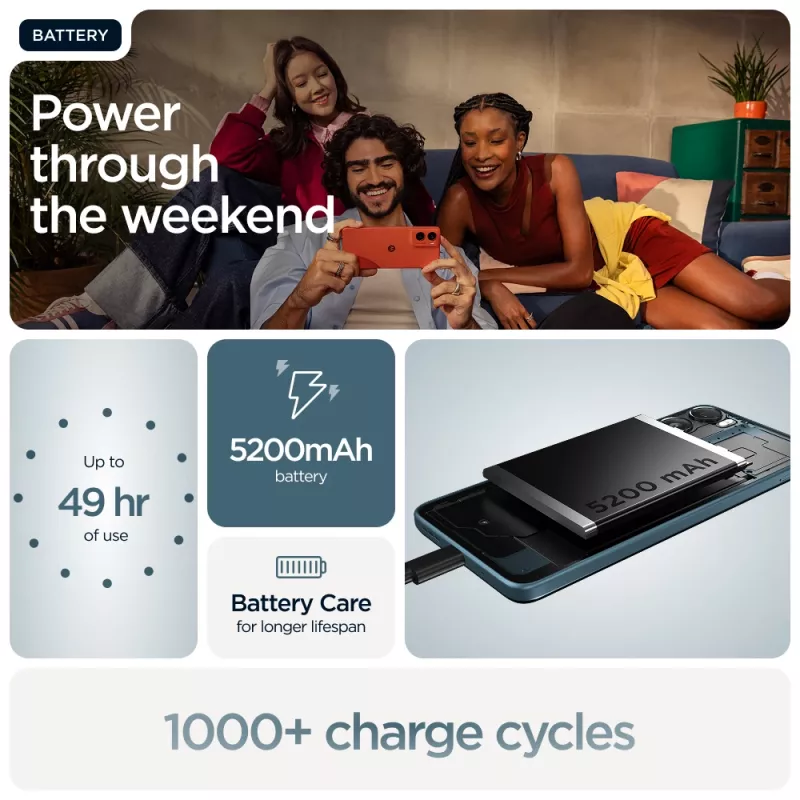 Išmanusis telefonas Motorola moto g06 6,88 col. LCD 120Hz 4GB/128GB mėlynas, MediaTek Helio G81, 50MP, 5200mAh, Dual SIM, IP64