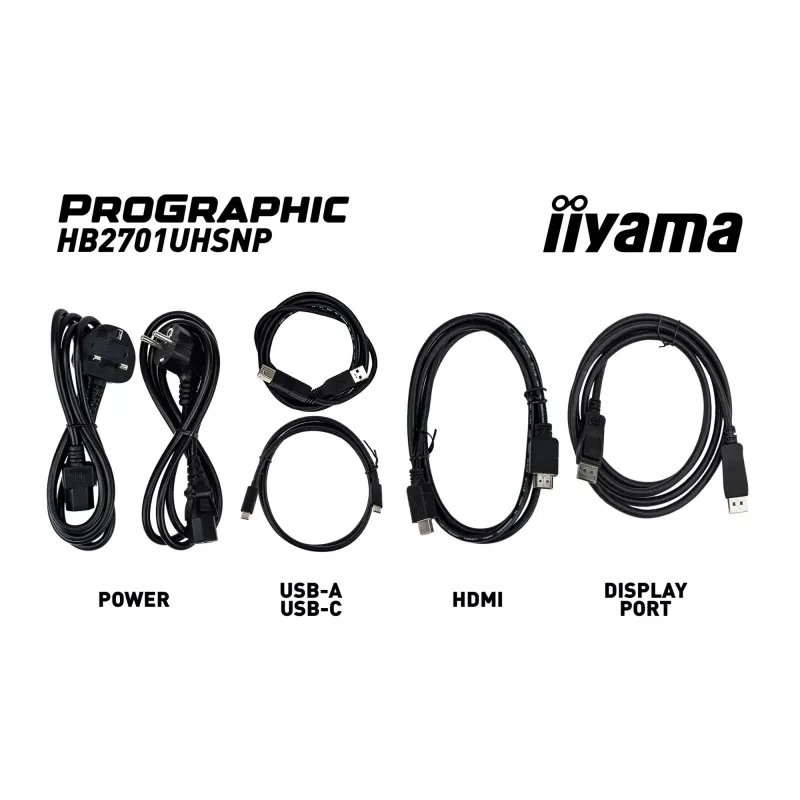 iiyama PROGRAPHIC HB2701UHSNP-B1 kompiuterio monitorius 68,6 cm (27 colių) 3840 x 2160 pikselių 4K Ultra HD LCD juodas