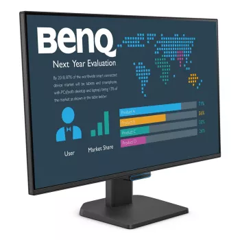27 colių BenQ verslo monitorius 1920×1080 FHD LCD matinis 5 ms 16:9 VESA įmontuoti garsiakalbiai (juodas)