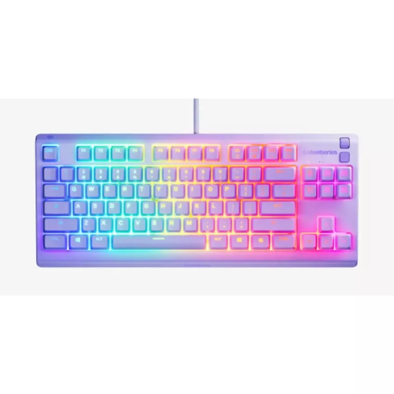 Mechaninio stiliaus TKL žaidimų klaviatūra STEELSERIES Apex 3 TKL US RGB foninis apšvietimas, be skaitmenų bloko, US išdėstymas
