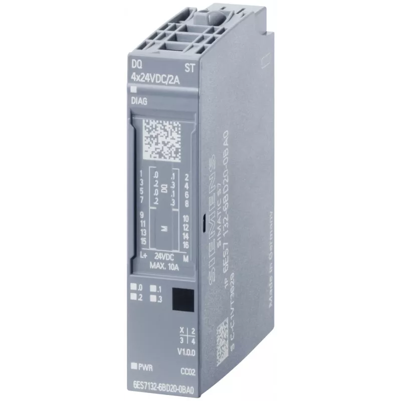 Siemens 6ES7132-6BD20-0BA0 maitinimo adapteris / keitiklis Vidinis Įvairiaspalvis
