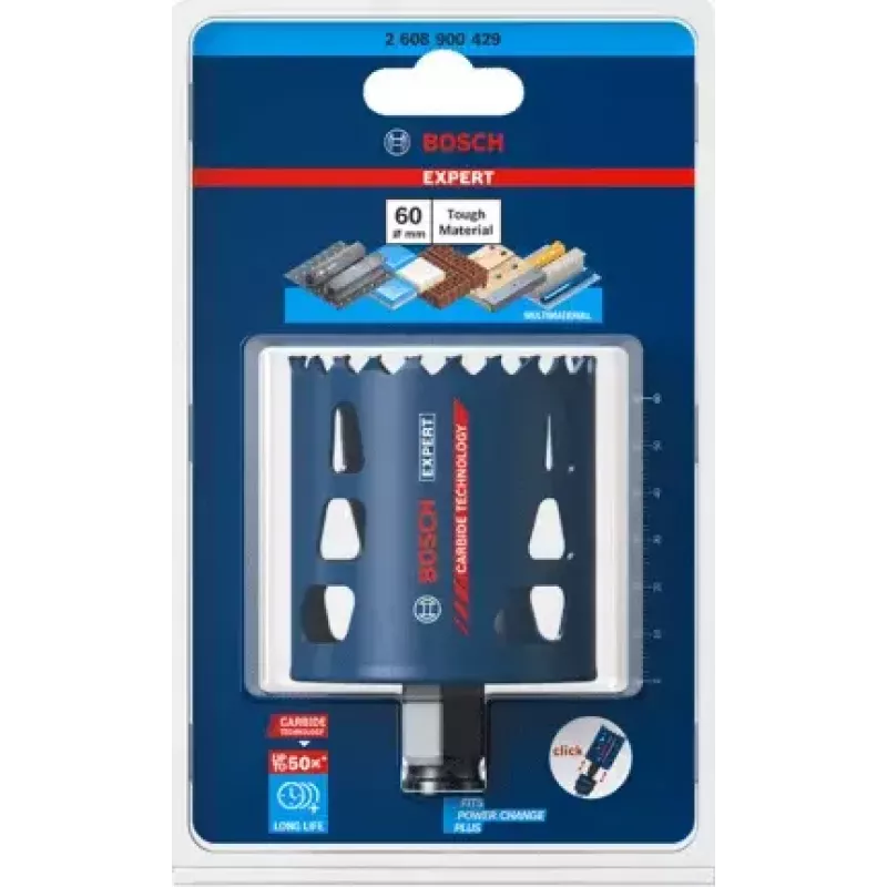 Grąžto skylių pjūklas Bosch 2 608 900 429 Skersmuo 6 cm Tinka plastikui, medienai
