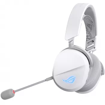 ASUS ROG Pelta ausinės su laidu ir belaidžiu ryšiu, ant galvos, žaidimams, USB Type-C, Bluetooth, baltos