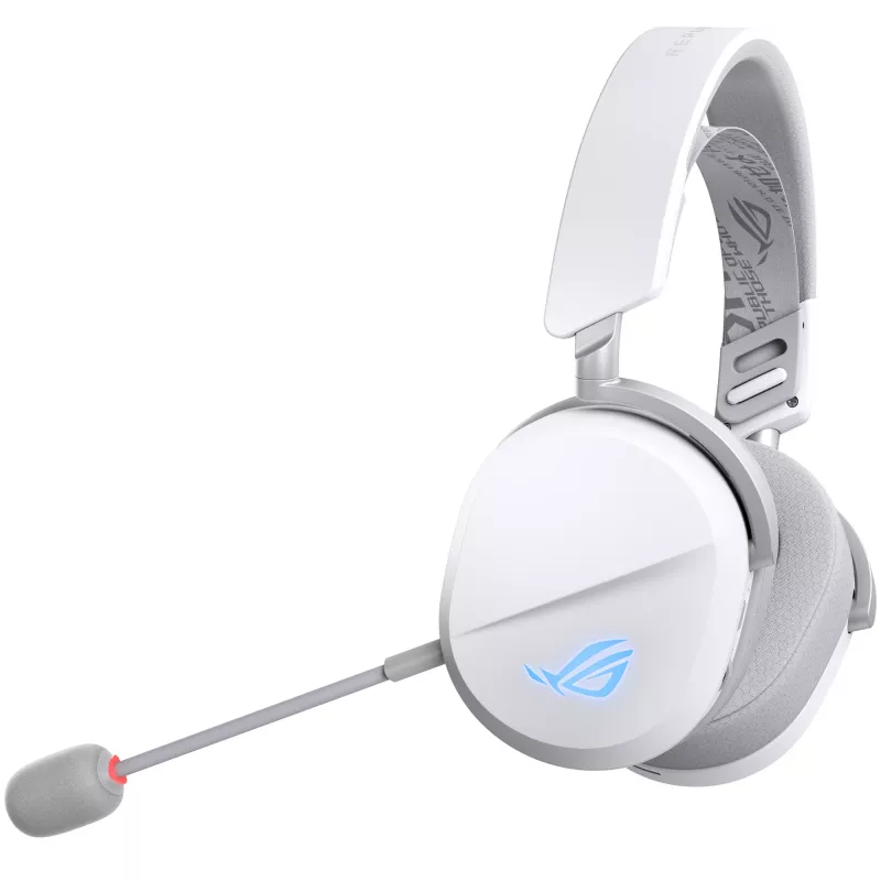ASUS ROG Pelta ausinės su laidu ir belaidžiu ryšiu, ant galvos, žaidimams, USB Type-C, Bluetooth, baltos