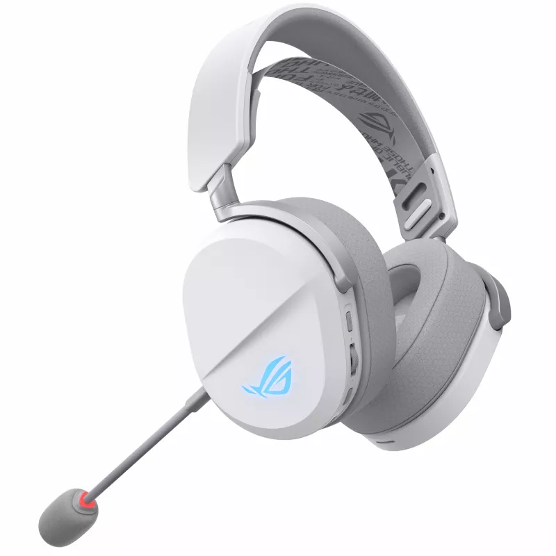 ASUS ROG Pelta ausinės su laidu ir belaidžiu ryšiu, ant galvos, žaidimams, USB Type-C, Bluetooth, baltos