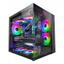 PC korpusas TACENS Mars Gaming MCV-ONE Midi Tower — juodas, ATX/Micro-ATX/Mini-ITX, grūdintas stiklas, palaiko 120 mm ventiliatorius