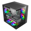 PC korpusas TACENS Mars Gaming MCV-ONE Midi Tower — juodas, ATX/Micro-ATX/Mini-ITX, grūdintas stiklas, palaiko 120 mm ventiliatorius