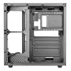 PC korpusas TACENS Mars Gaming MCV-ONE Midi Tower — juodas, ATX/Micro-ATX/Mini-ITX, grūdintas stiklas, palaiko 120 mm ventiliatorius