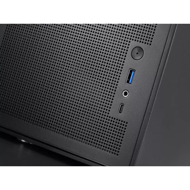 PC Mini Tower korpusas TACENS Mars Gaming MC-XPRO — Mini-ITX/Micro-ATX, SFX maitinimo blokų palaikymas, tinklelis, juodas, 120 mm ventiliatoriai