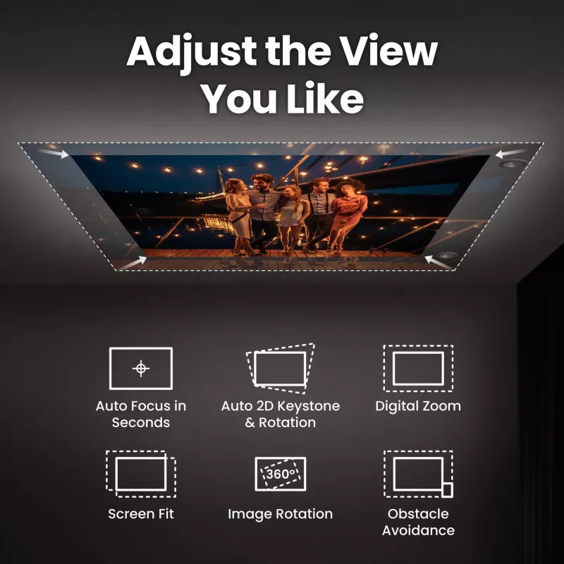 BenQ GV50p standartinio nuotolio DLP lazerinis projektorius 1080p 500 ANSI lm, 16:9, 2,1 kg, 20 000 val.