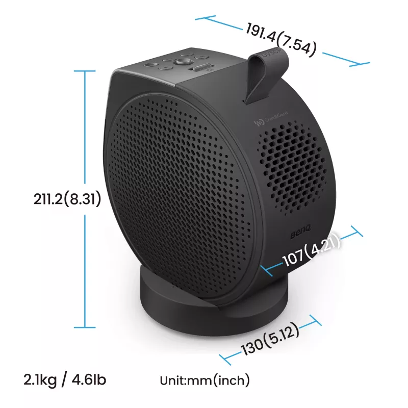 BenQ GV50p standartinio nuotolio DLP lazerinis projektorius 1080p 500 ANSI lm, 16:9, 2,1 kg, 20 000 val.