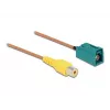 Kabelis FAKRA Z lizdas – RCA lizdas RG-179 32 cm DeLOCK