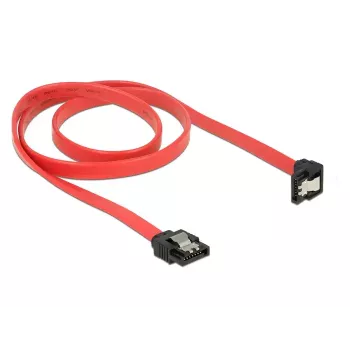 SATA laidas DeLOCK 83980 0.7 m Juoda Raudona