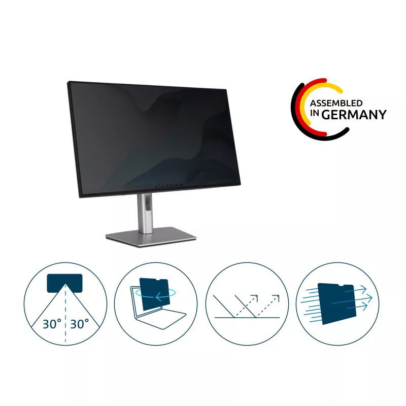 Kensington EQ privatumo ekrano filtras 27 colių monitoriams 16:9, 68,6 cm (27 coliai), 16:9, Monitorius, Berėmis ekrano privatumo filtras, 2H, Apsauga nuo mėlynos šviesos, Antirefleksinis, Privatumas