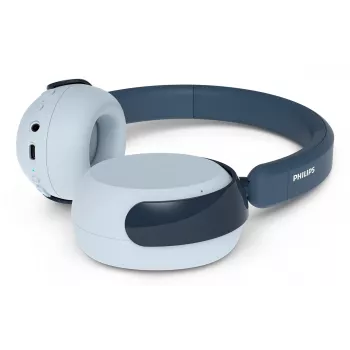 Philips 5000 serijos TAK5500RT ausinės su laidiniu ir belaidžiu ryšiu, lankeliu, skambučiams / muzikai, Bluetooth, mėlynos, žalios