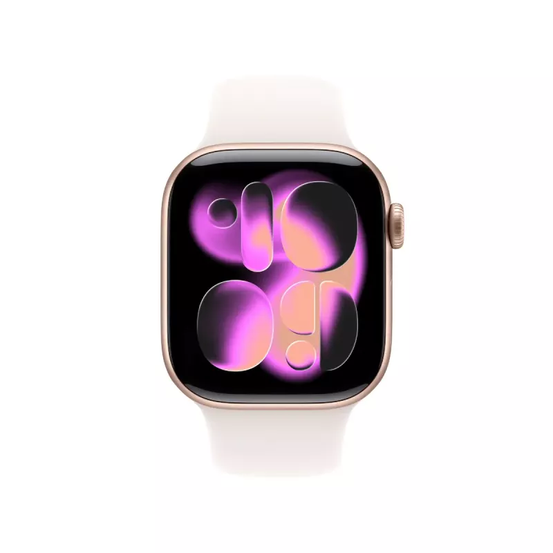 Išmanusis laikrodis Apple Watch Series 11 GPS + Cellular 42 mm rožinio aukso aliuminio korpusas su Light Blush sportine juostele M/L, OLED 374×446, 64 GB, 50 m