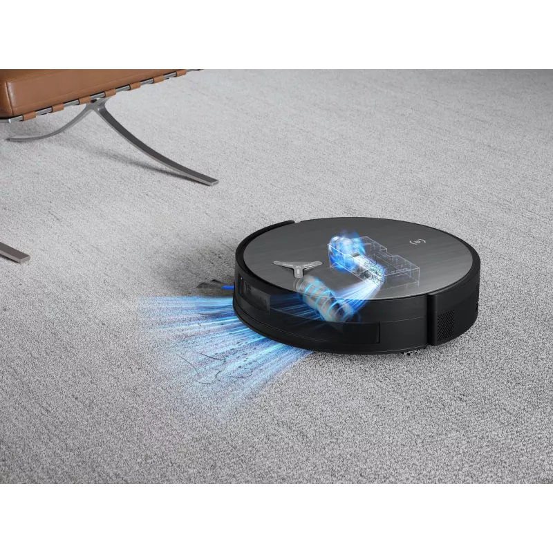 Robotinis dulkių siurblys Ecovacs Deebot X11 Pro Omni — juodas, ličio jonų 6400 mAh, 206 min. veikimo laikas, 0,22 l dulkių talpykla, bazinė stotelė 2,5 l