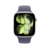 “Apple Watch Series 11 GPS + Cellular 46mm sidabrinis aliuminio korpusas su Purple Fog sportine juostele - S/M”