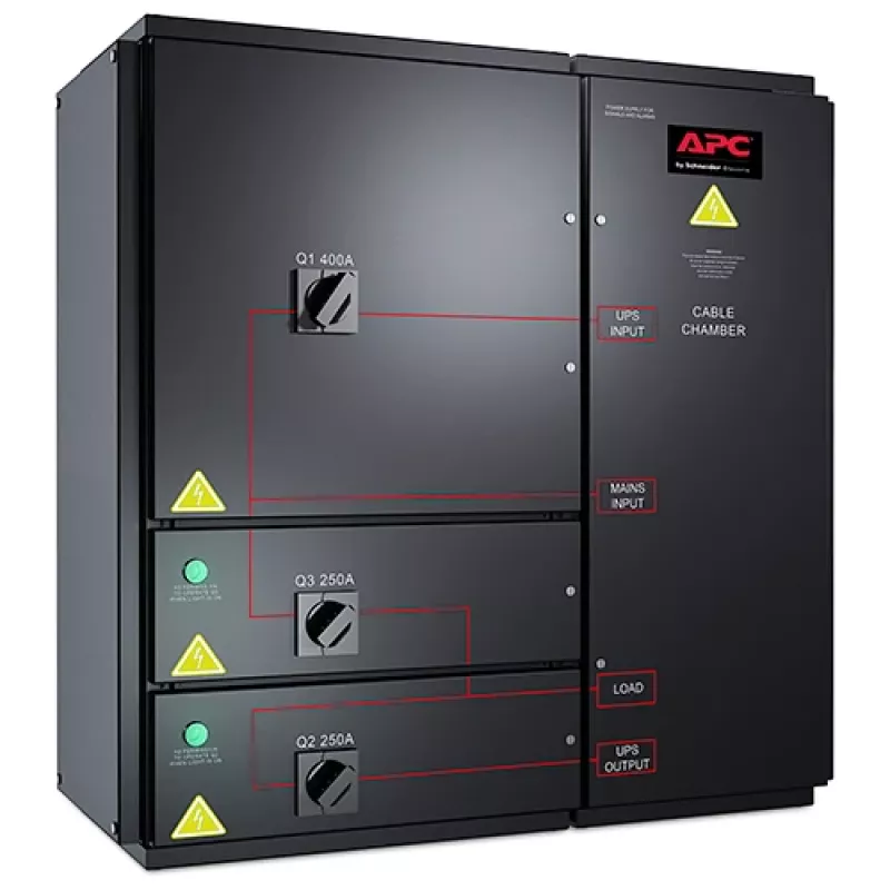 APC SYMMETRA PX 96/160KW PRIE SIENOS TVIRTINAMAS PRIEŽIŪROS APĖJIMO SKYDAS, 400V