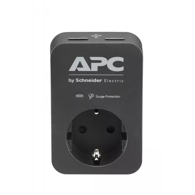 APC PME1WU2B-GR viršįtampių slopintuvas, juoda, pilka, 1 AC lizdas (-ai), 230 V