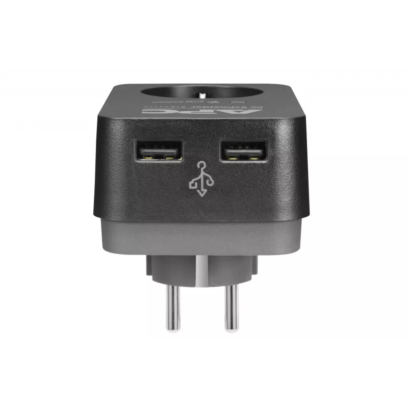 APC PME1WU2B-GR viršįtampių slopintuvas, juoda, pilka, 1 AC lizdas (-ai), 230 V