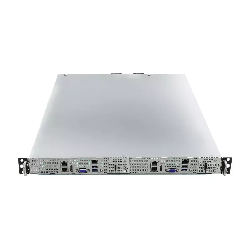 Server barebone ASRock 1U2N2G-AM5/2T — LGA 1718, DDR5 iki 48 GB, 10 Gb Ethernet, Aspeed AST2600, 1600 W maitinimo šaltinis