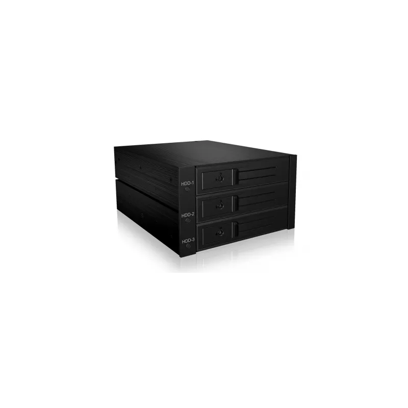 ICY BOX IB-563SSK 2x 5,25 colio saugojimo įrenginio dėklas Juodas
