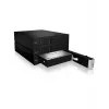 ICY BOX IB-563SSK 2x 5,25 colio saugojimo įrenginio dėklas Juodas