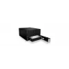 ICY BOX IB-563SSK 2x 5,25 colio saugojimo įrenginio dėklas Juodas