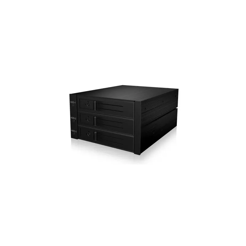 ICY BOX IB-563SSK 2x 5,25 colio saugojimo įrenginio dėklas Juodas