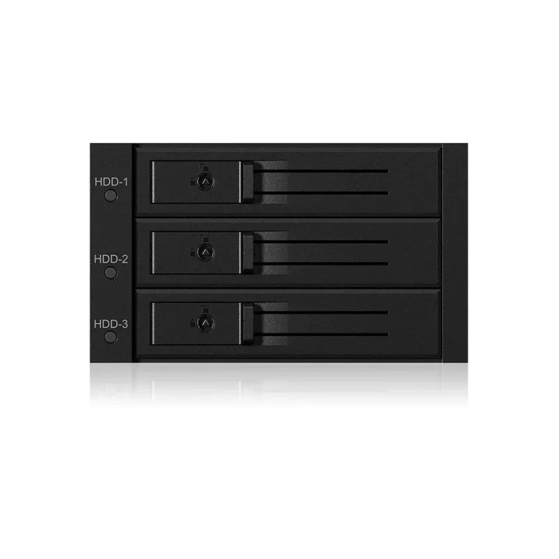 ICY BOX IB-563SSK 2x 5,25 colio saugojimo įrenginio dėklas Juodas