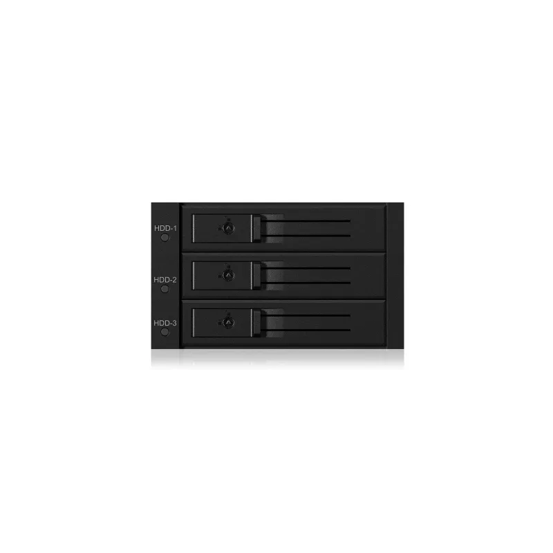 ICY BOX IB-563SSK 2x 5,25 colio saugojimo įrenginio dėklas Juodas