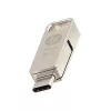 USB atmintinė HP x206C 32 GB, USB Type-A/Type-C, USB 3.2 Gen 1, pasukama, sidabrinė