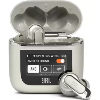 JBL Tour Pro 2 ausinės belaidės į ausis įdedamos skambučiams / muzikai Bluetooth pilkos