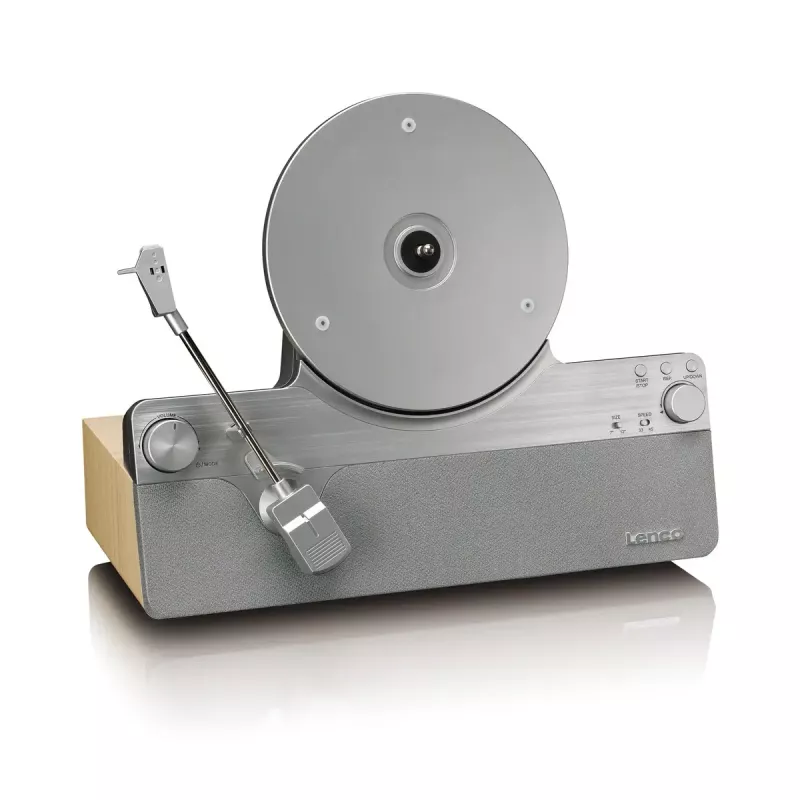 Diržinės pavaros garso patefonas Lenco LSA-071SI, visiškai automatinis, pilkas, Bluetooth, 3,5 mm, 10 W